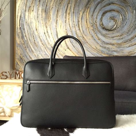 hermes briefcase black